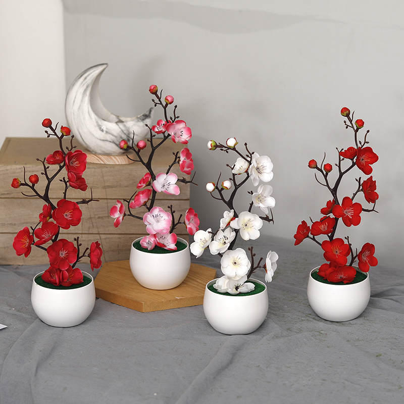 Bonsai Garden Wall - Рождественские поддельные зеленые полиэтиленовые сосновые ветки,