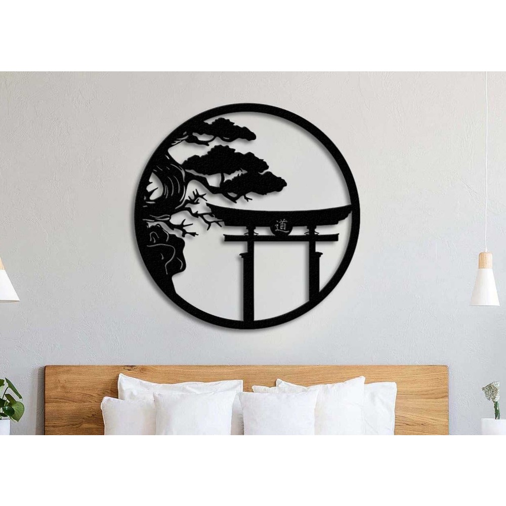 Bonsai Garden Wall - Металлическое настенное украшение «Цветущая вишня» в