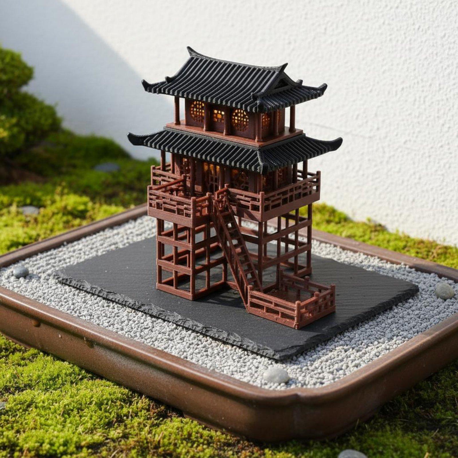 Настольная пластиковая пагода- – обзор и цена Bonsai Gardening
